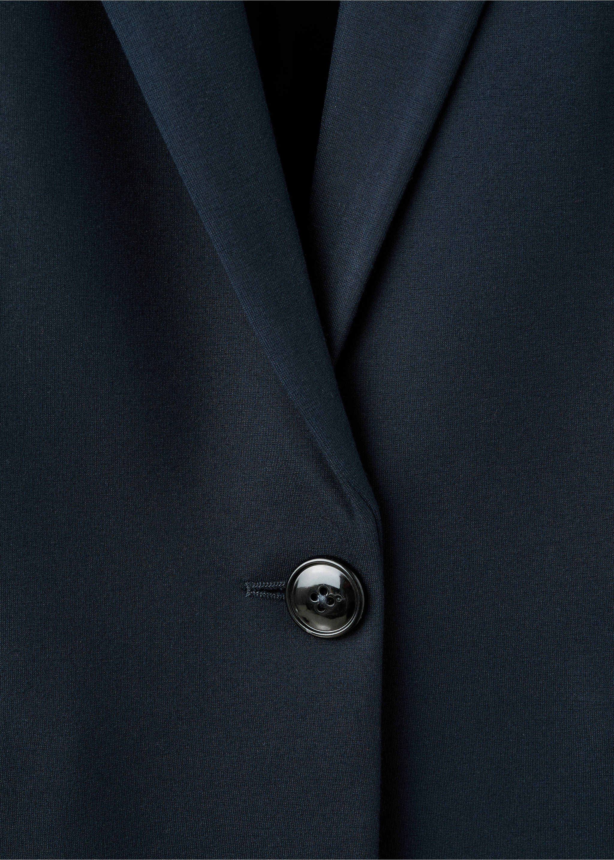 Fitted suit blazer - Details of the article 8, Dark Navy. Ref: 27091285-00.