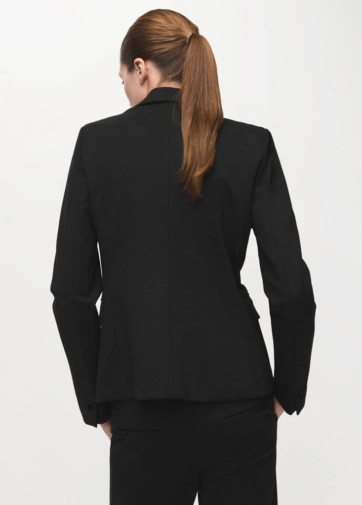 Fitted suit blazer — Black