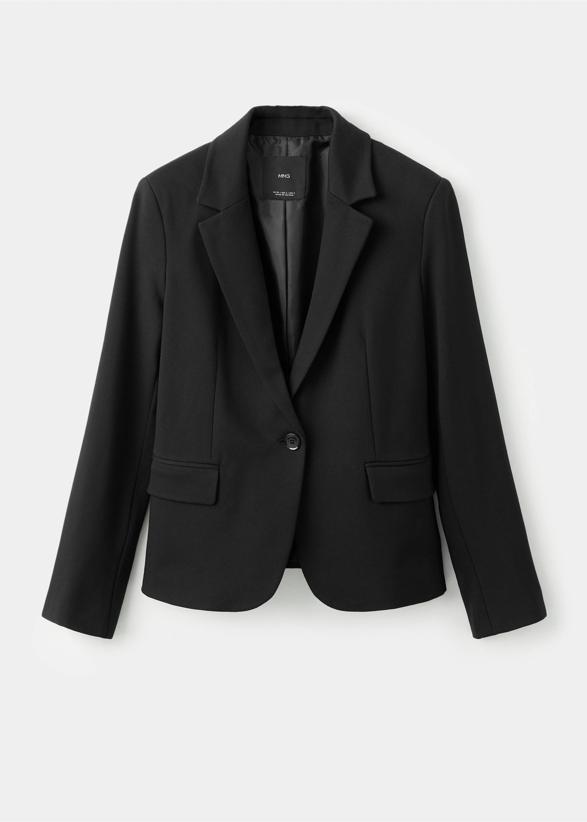 Fitted suit blazer - Article without model, Black. Ref: 27091285-00.