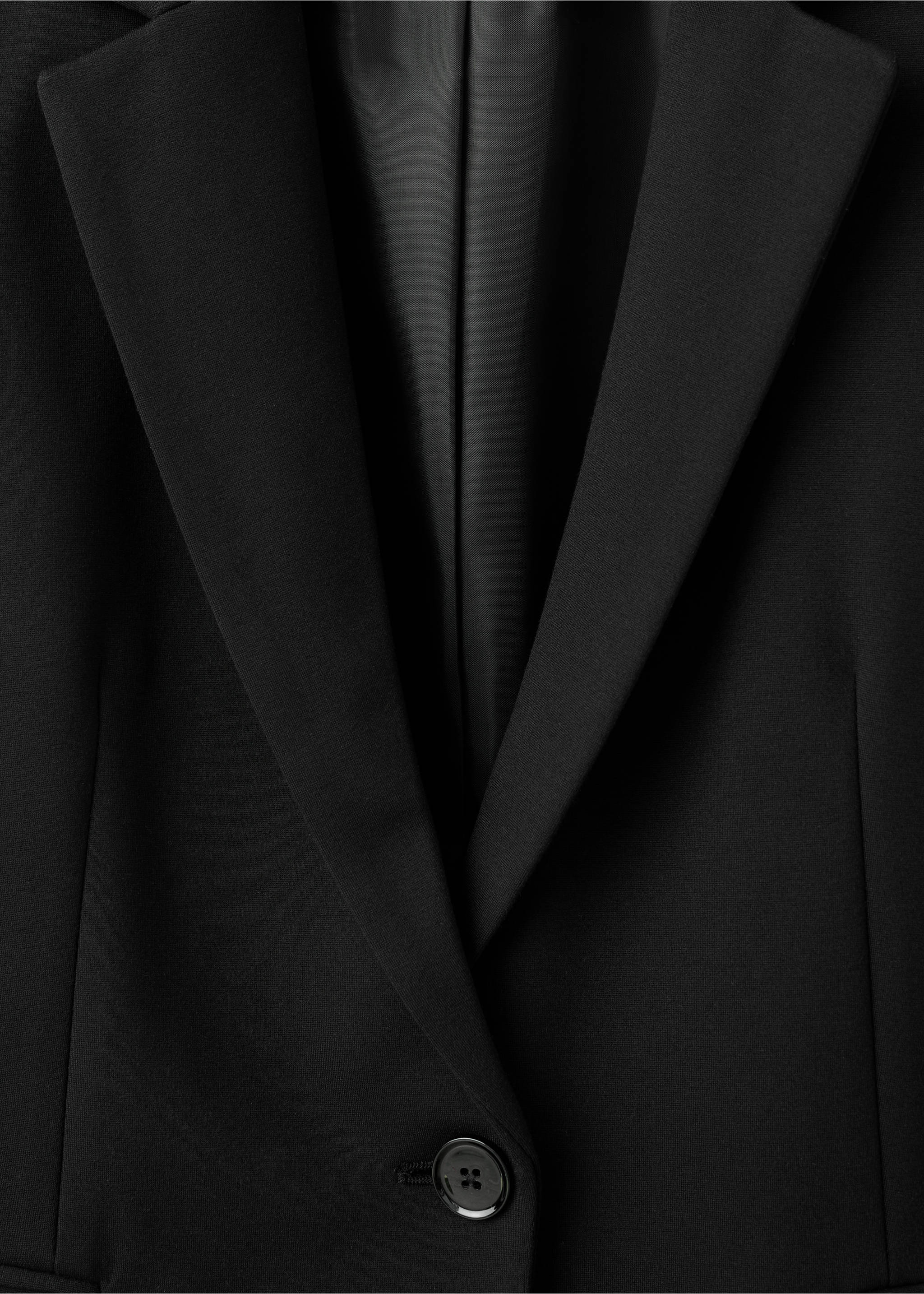 Fitted suit blazer - Details of the article 8, Black. Ref: 27091285-00.