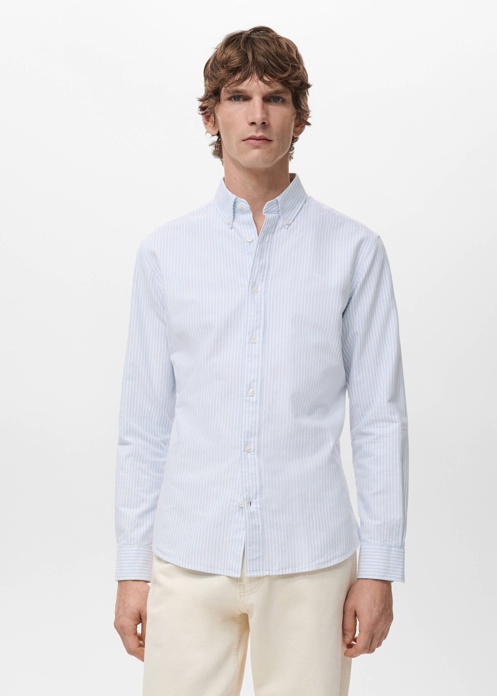 Chemise 100 % coton rayures - Plan moyen