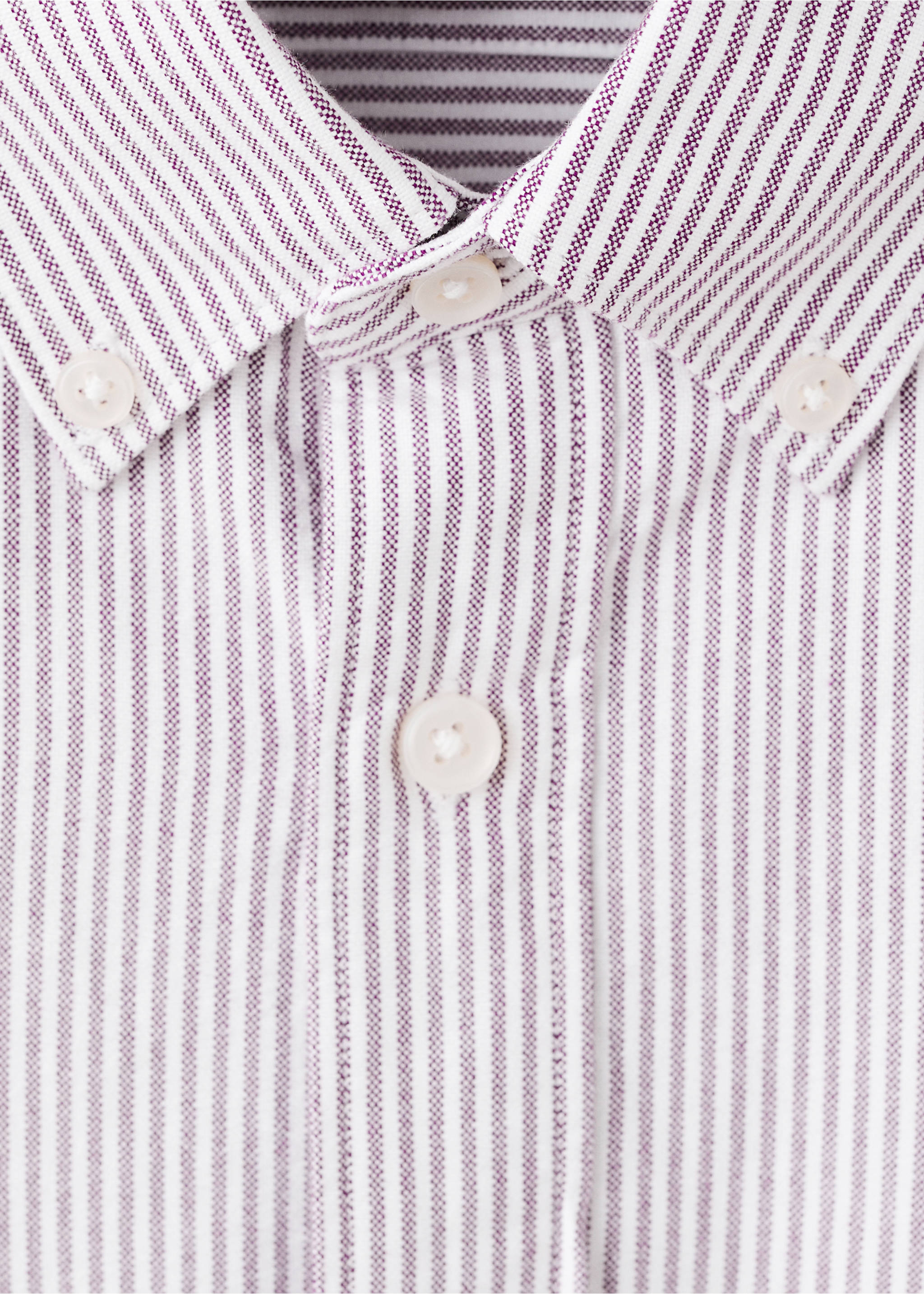 100% cotton striped shirt - Details of the article 8, Burgundy. Ref: 27091286-00.