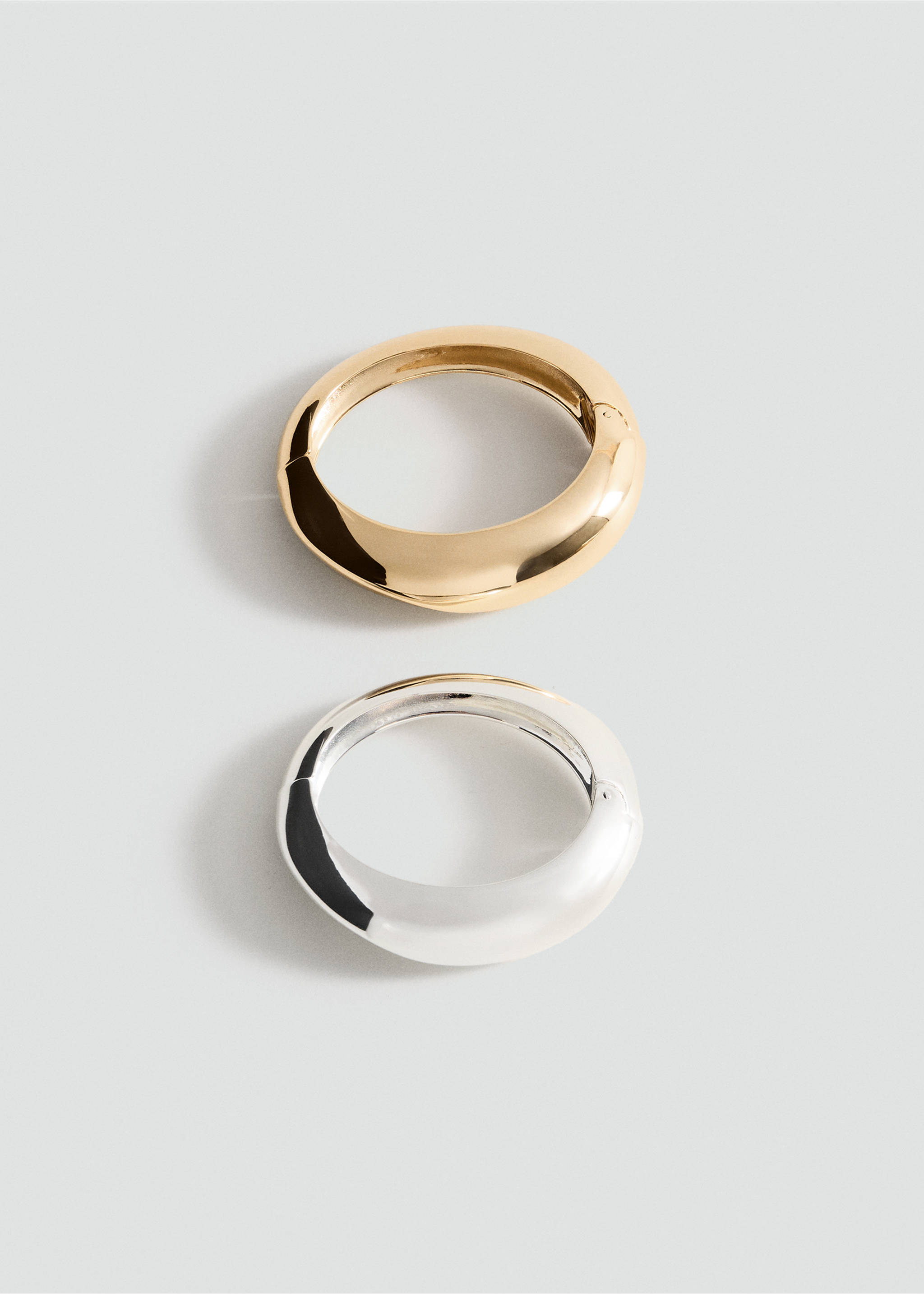 2条硬质手链组合 - null, 金黄色. Ref: 27091287-00.