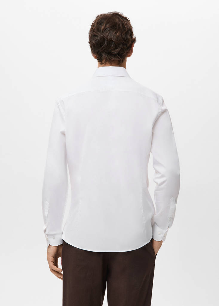 Regular-fit 100% cotton shirt — White
