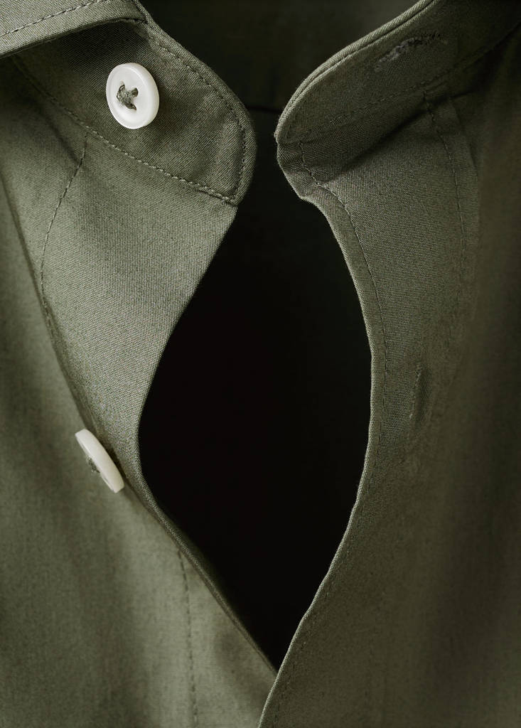 Regular-fit 100% cotton shirt — Khaki
