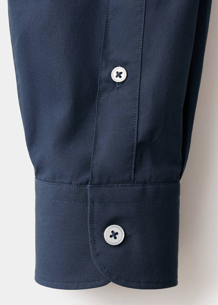 Regular-fit 100% cotton shirt — Navy