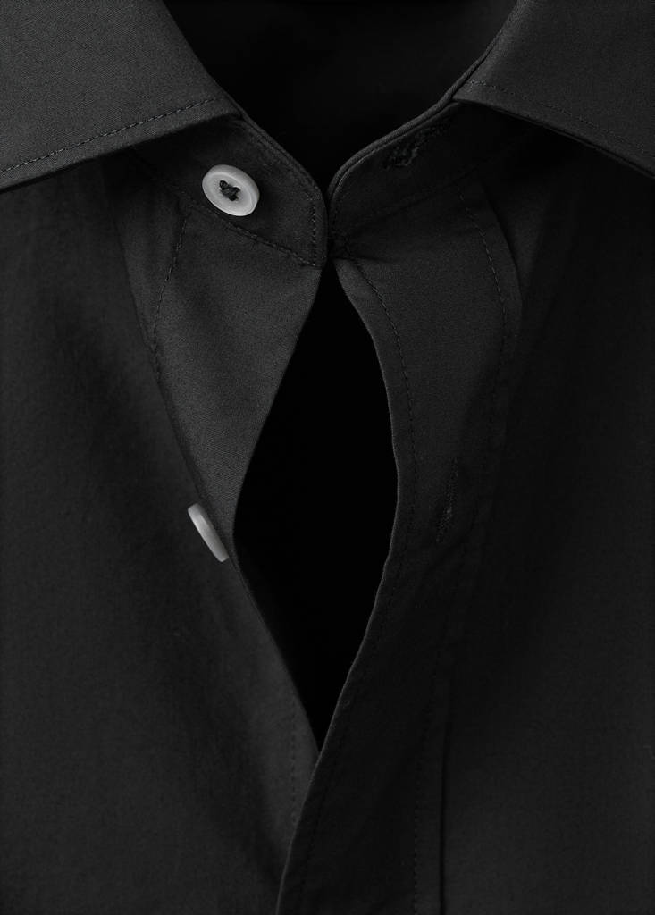 Regular-fit 100% cotton shirt — Black