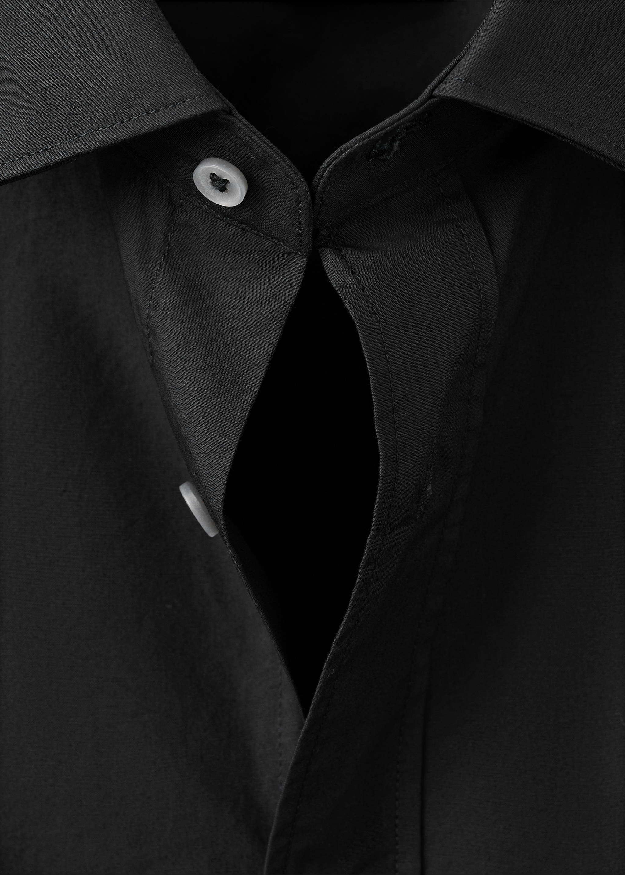 Cămașă din bumbac 100 % regular fit - Detaliu al articolului 8, Negru. Ref: 27091290-00.