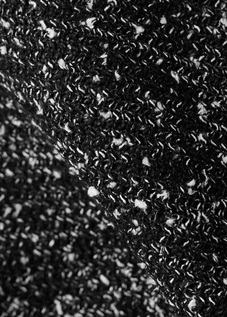 Flecked knit skirt — Black