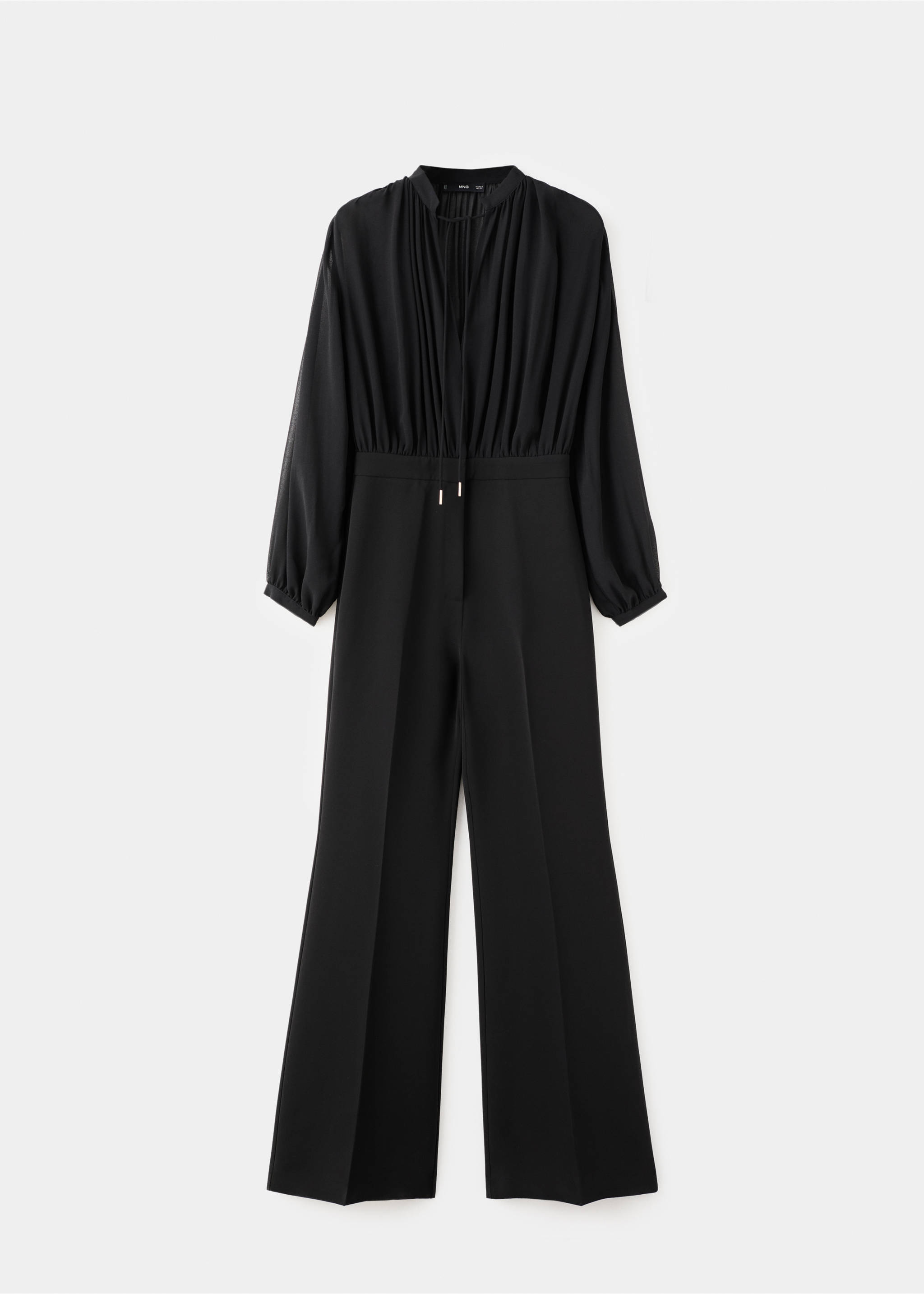 Combined V-neck jumpsuit - Article without model, Black. Ref: 27091296-00.