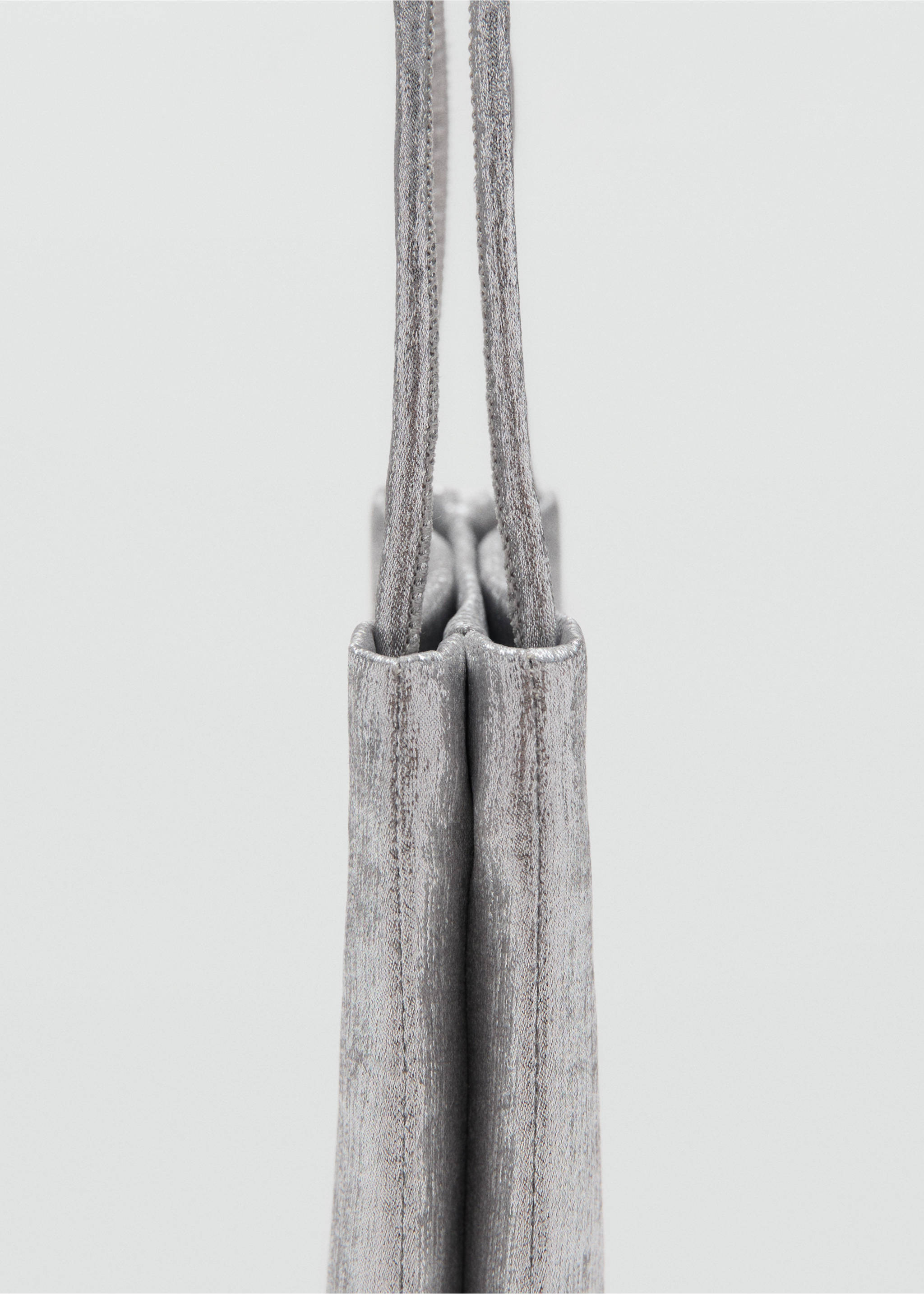 Mini shopper bag - Details of the article 1, Silver. Ref: 27091298-00.