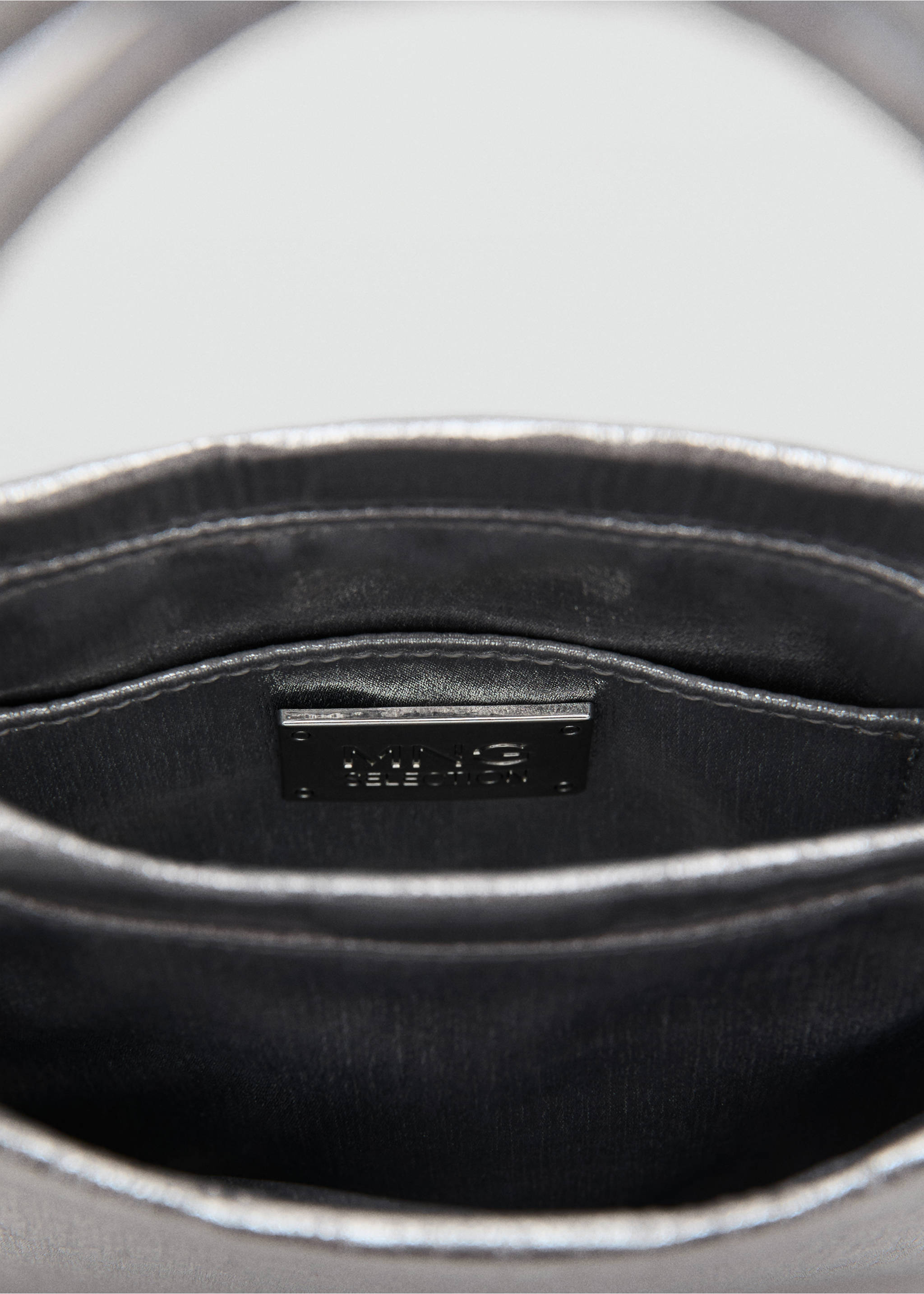 Mini shopper bag - Details of the article 3, Silver. Ref: 27091298-00.