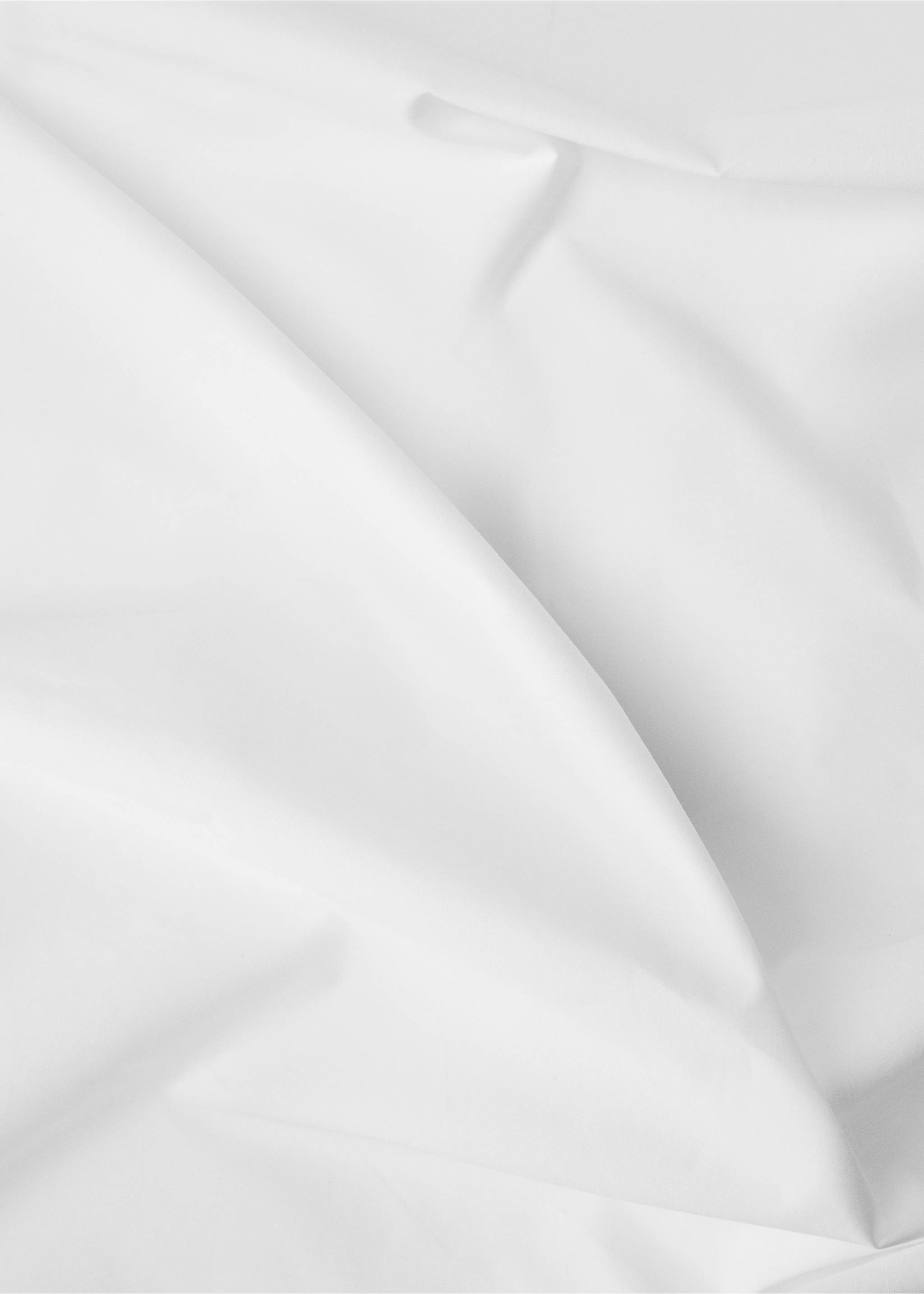 Percale cotton duvet cover with hemstitch for 200 cm bed - Details of the article 2, White. Ref: 27091300-00.