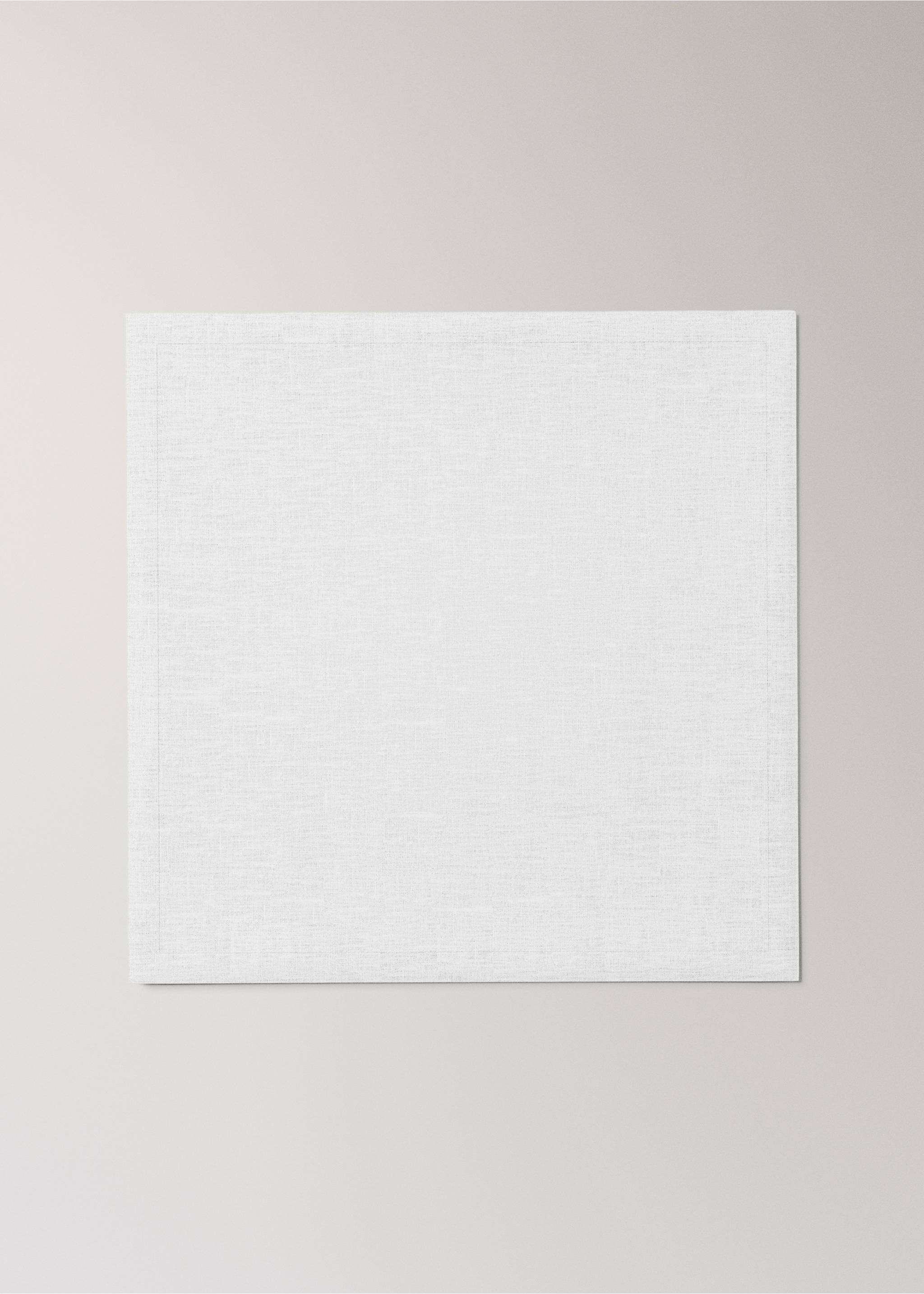 100% linen napkins - Article without model, White. Ref: 27091304-00.