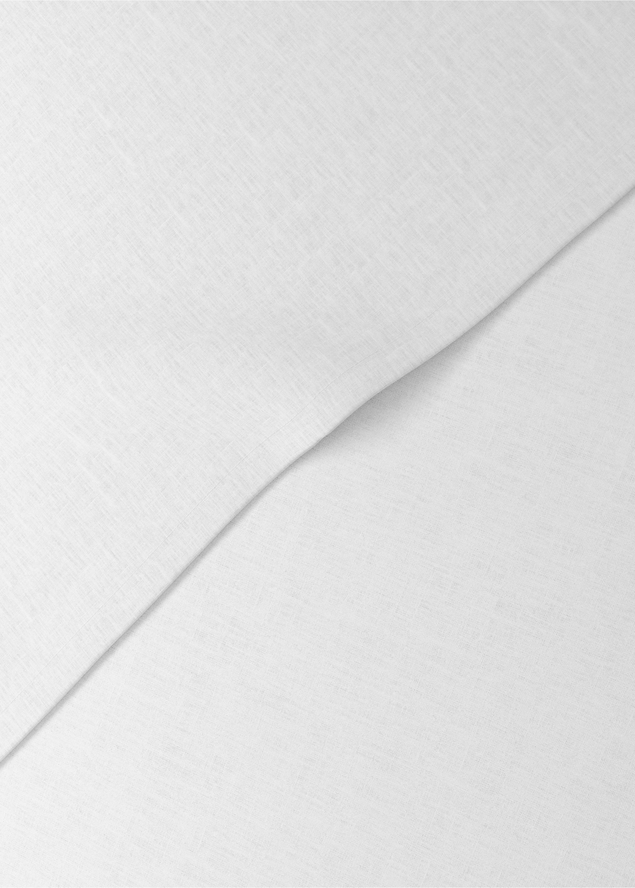 100% linen napkins - Details of the article 2, White. Ref: 27091304-00.