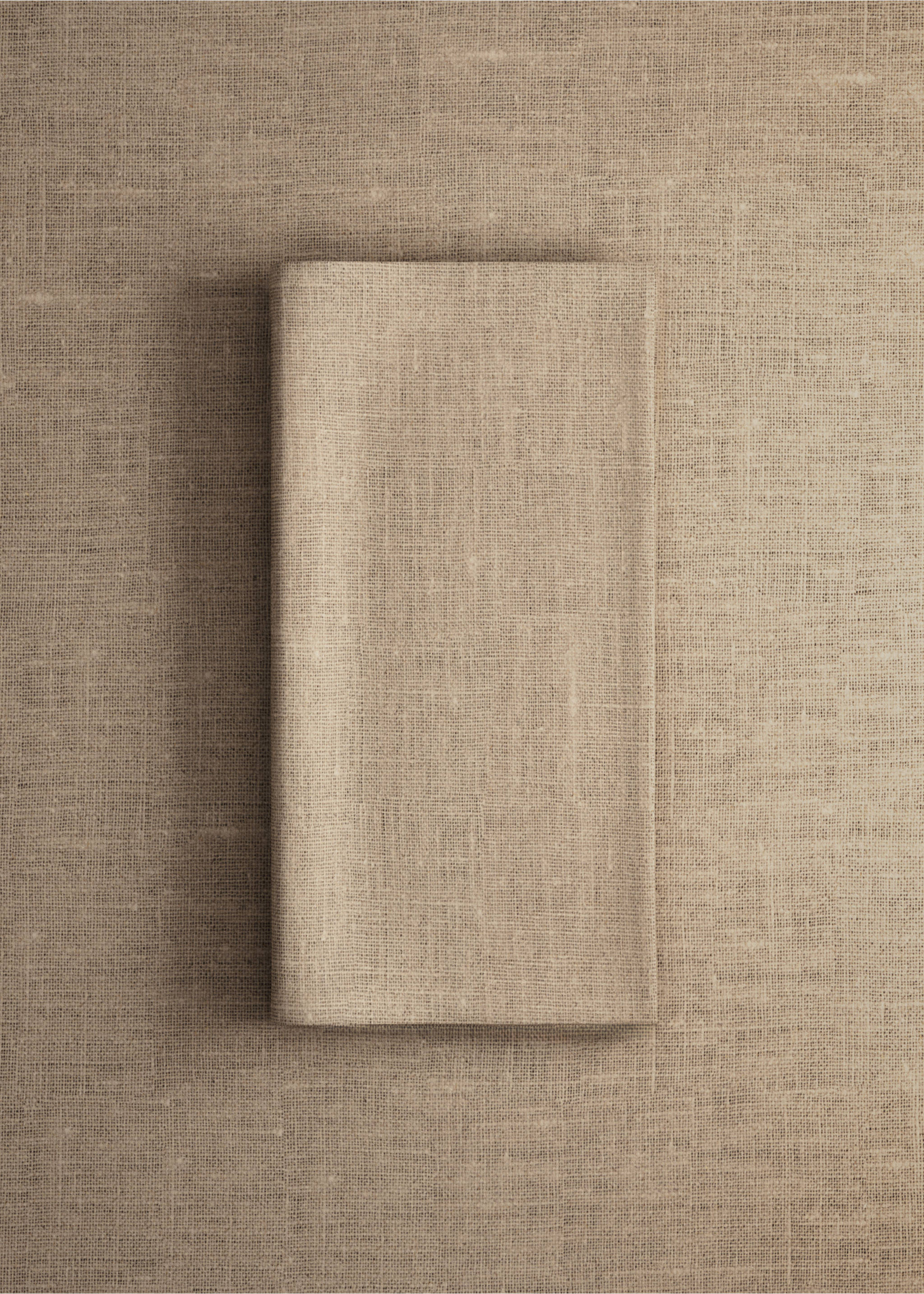 Πετσέτες φαγητού 100% λινό - Γενικό πλάνο, Άμμος. Ref: 27091304-00.