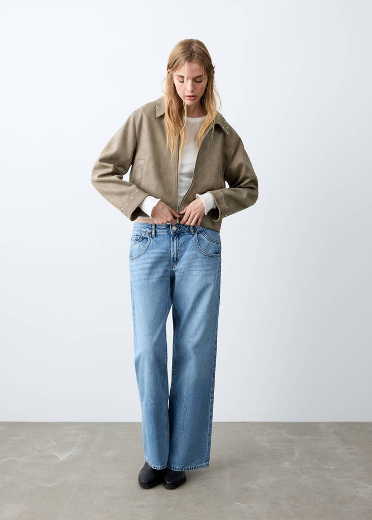 Suede effect jacket — Medium Green