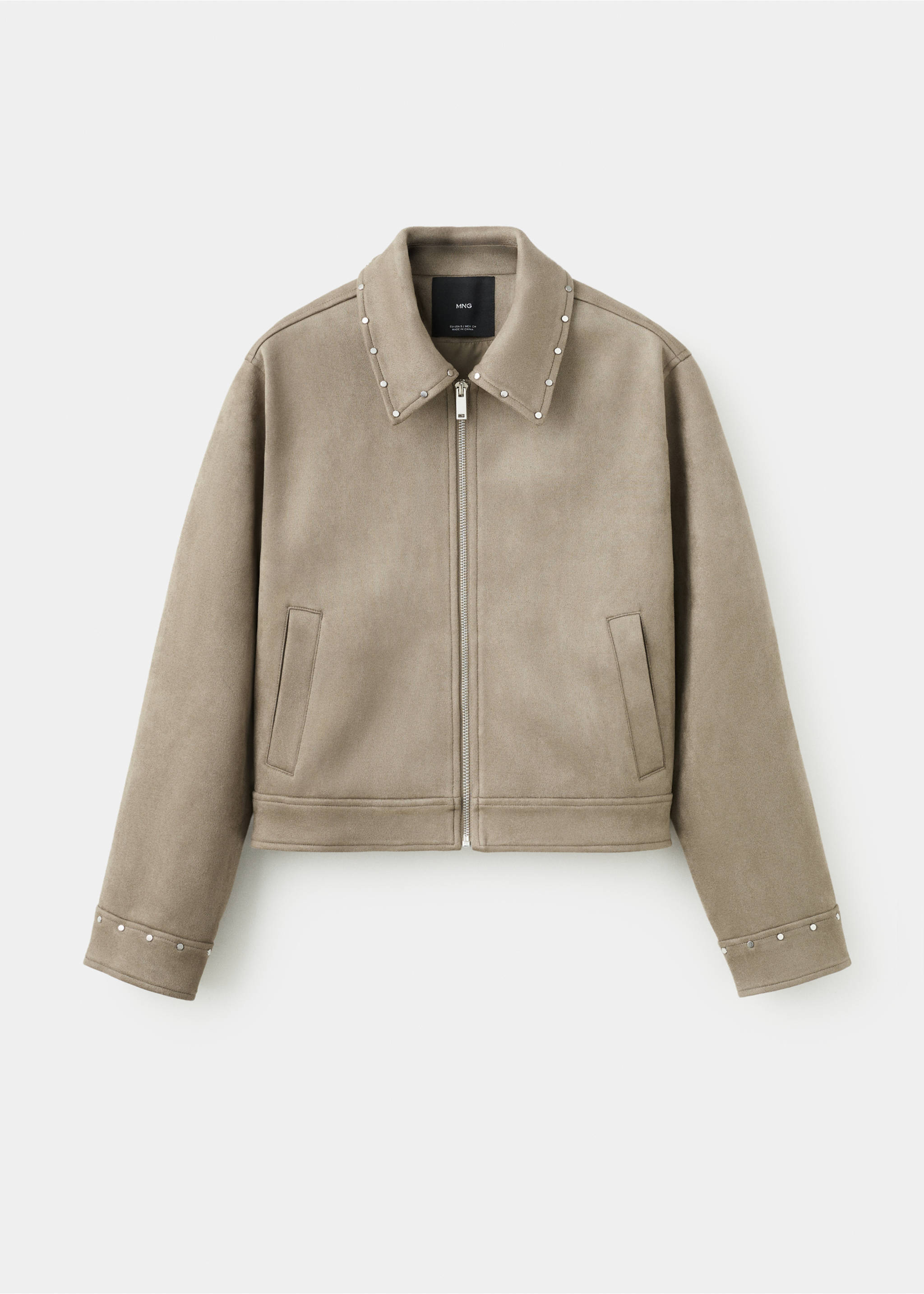 Suede effect jacket - Article without model, Medium Green. Ref: 27091307-00.