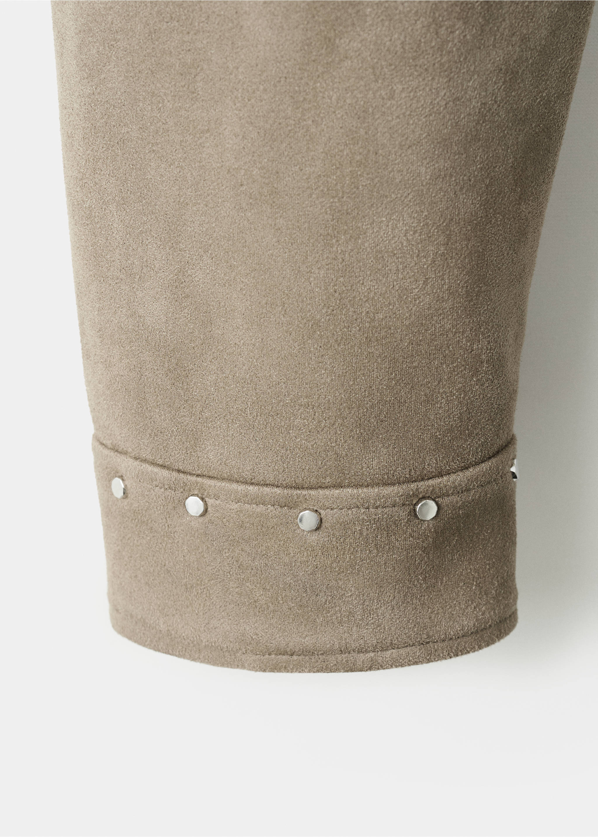 Suede effect jacket - Details of the article 0, Medium Green. Ref: 27091307-00.