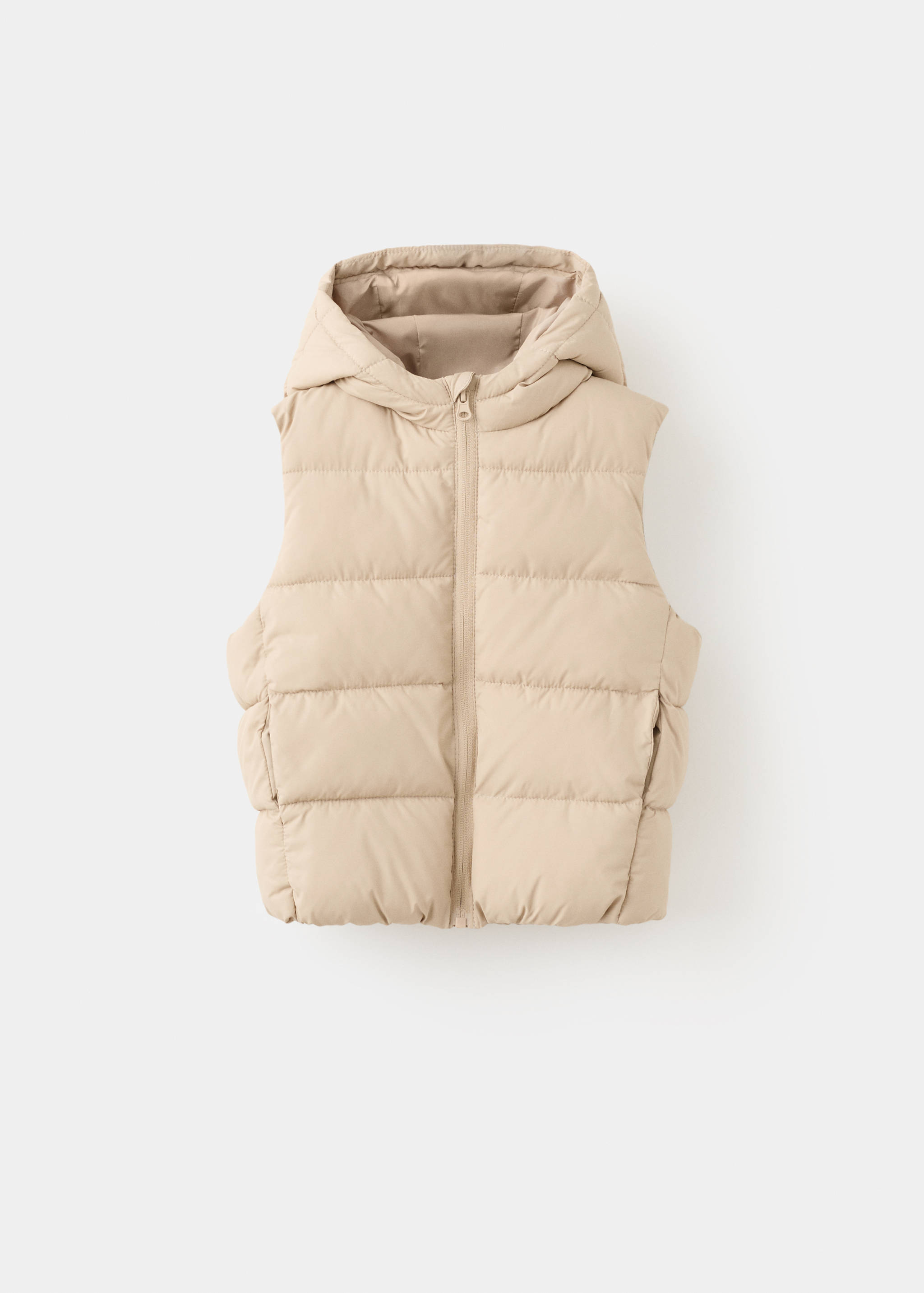 Quilted gilet with hood - Article without model