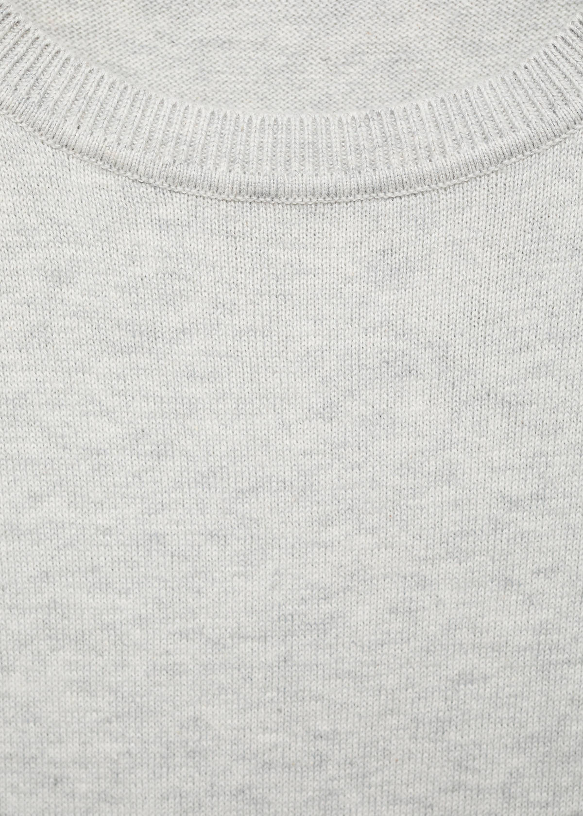Knitted cotton sweater — Light Heather Grey