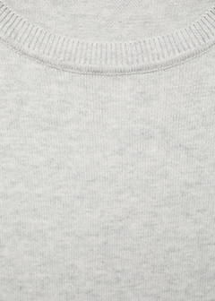 Knitted cotton sweater — Light Heather Grey 5