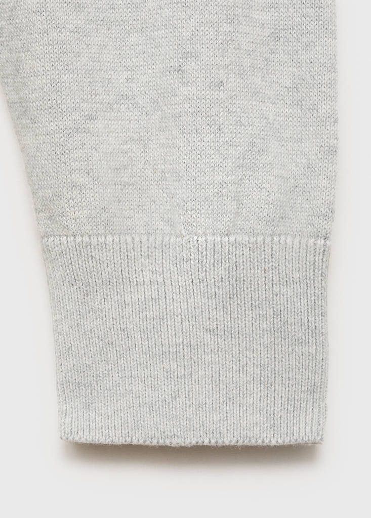 Knitted cotton sweater — Light Heather Grey