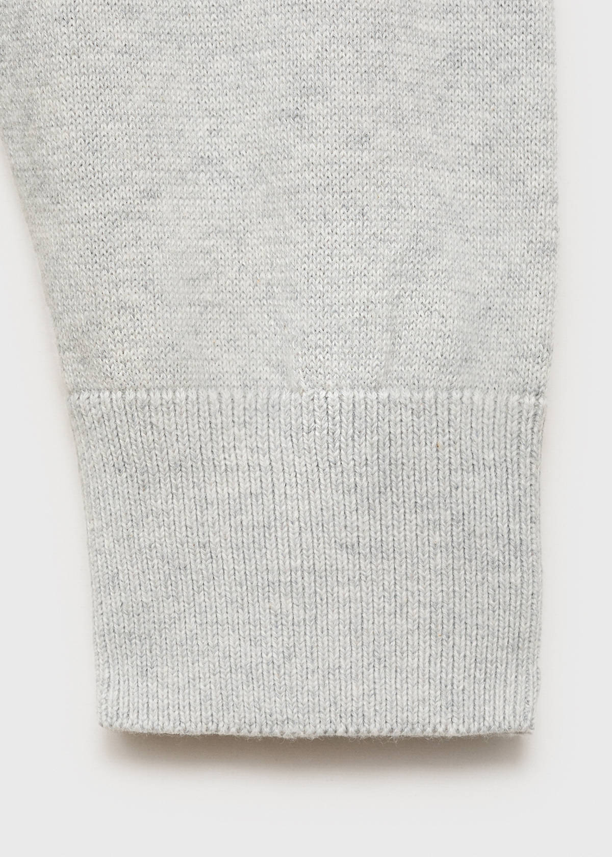 Knitted cotton sweater — Light Heather Grey