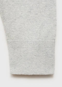 Knitted cotton sweater — Light Heather Grey 7