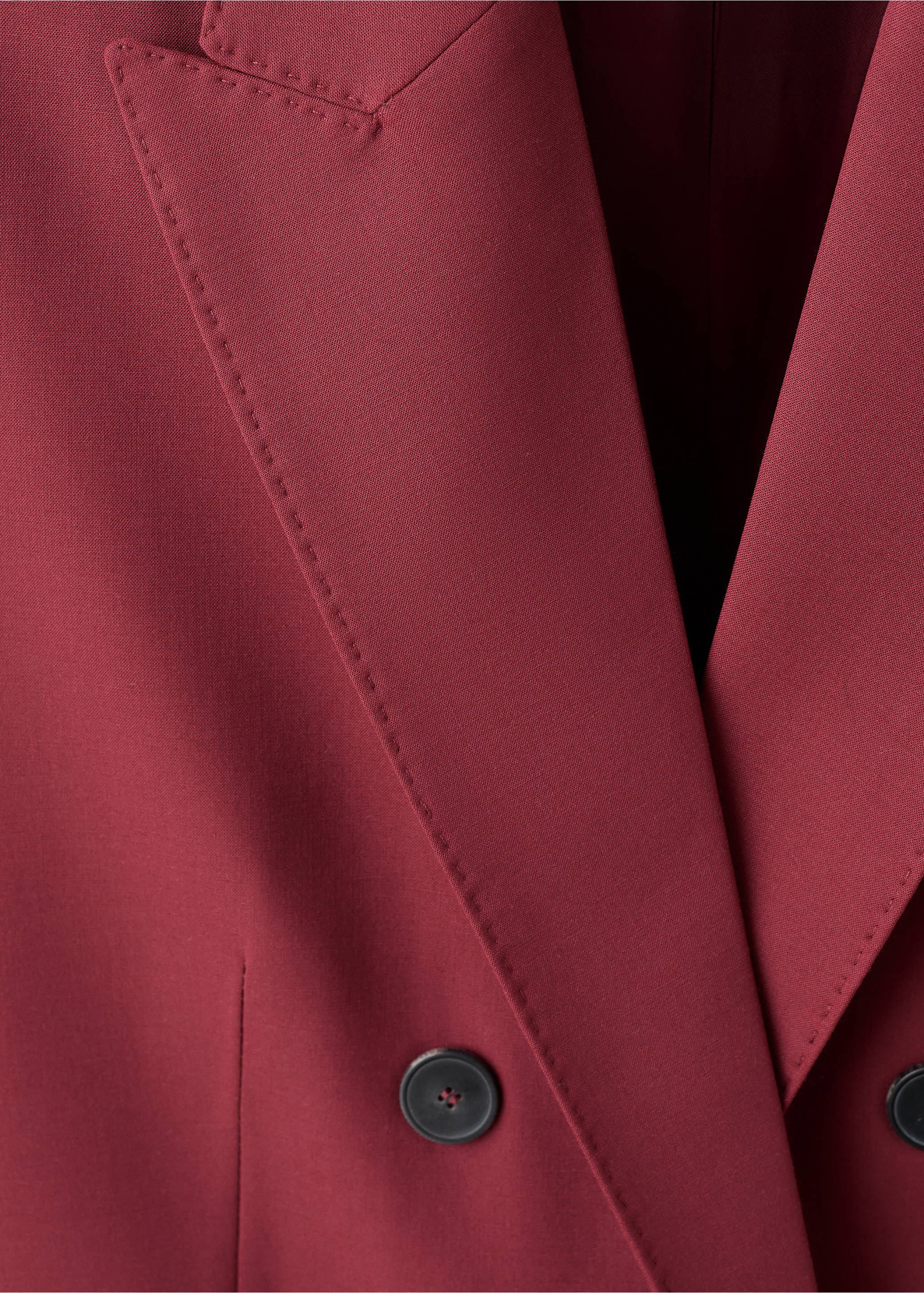 Double-breasted suit jacket - Details of the article 8, Wine. Ref: 27091311-00.