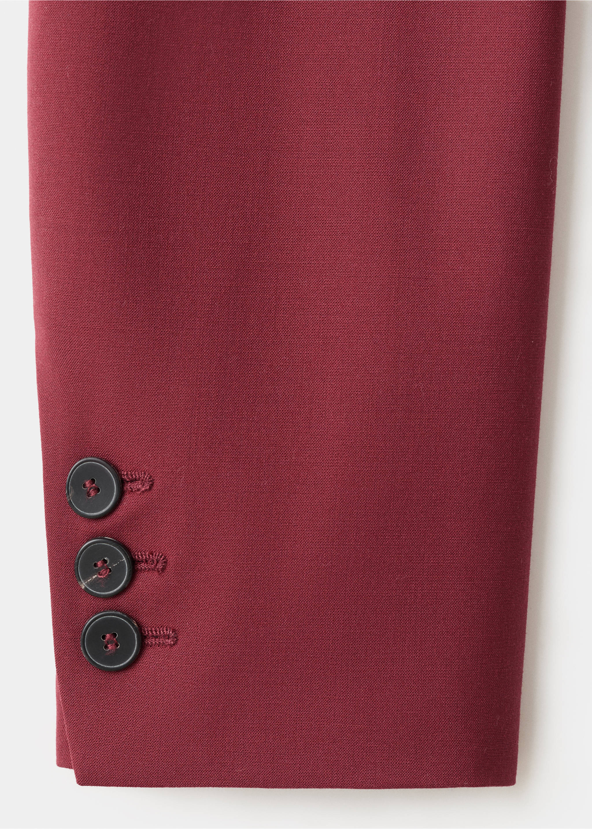 Double-breasted suit jacket - Details of the article 0, Wine. Ref: 27091311-00.