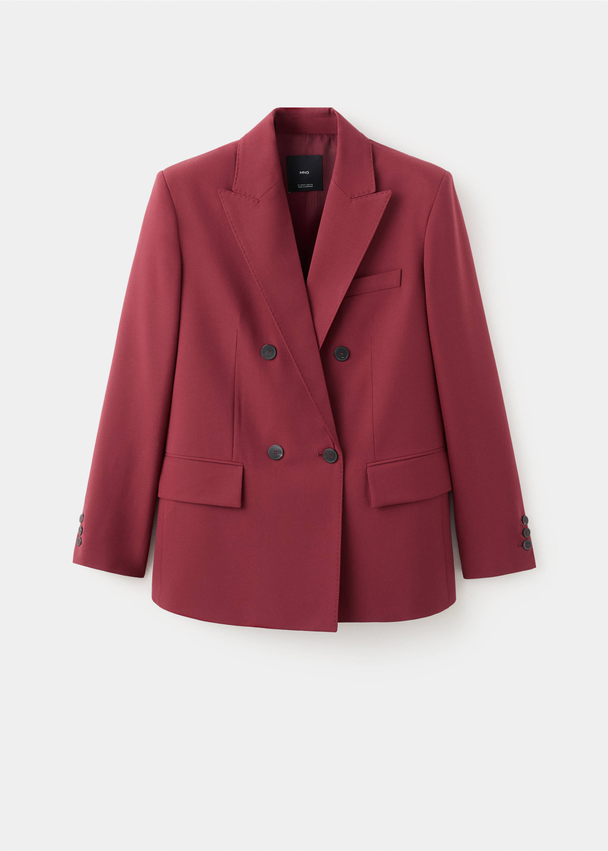 Double-breasted suit jacket - Article without model, Wine. Ref: 27091311-00.