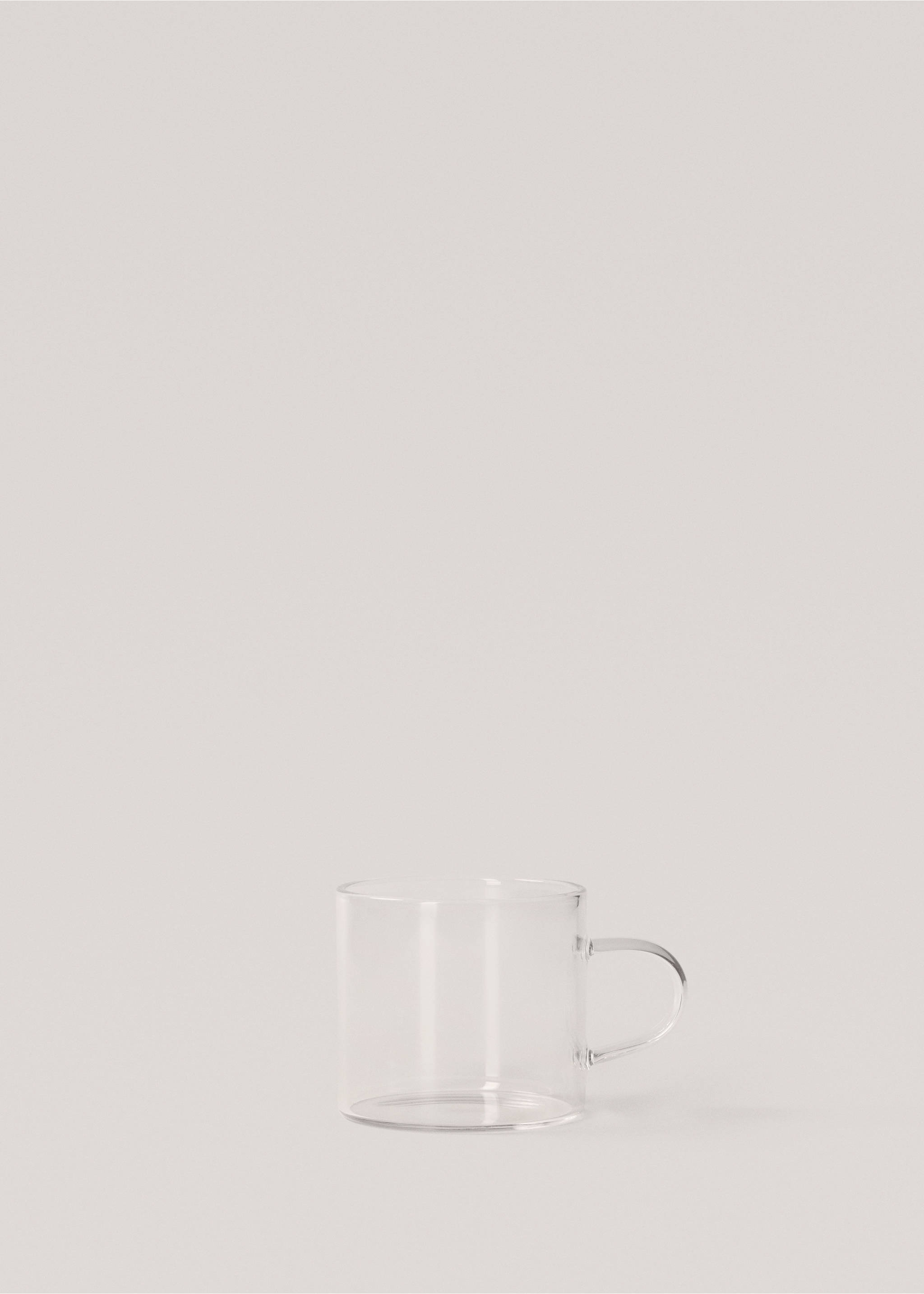 Borosilicate espresso mug with handle - Article without model, Ice Grey. Ref: 27091313-00.