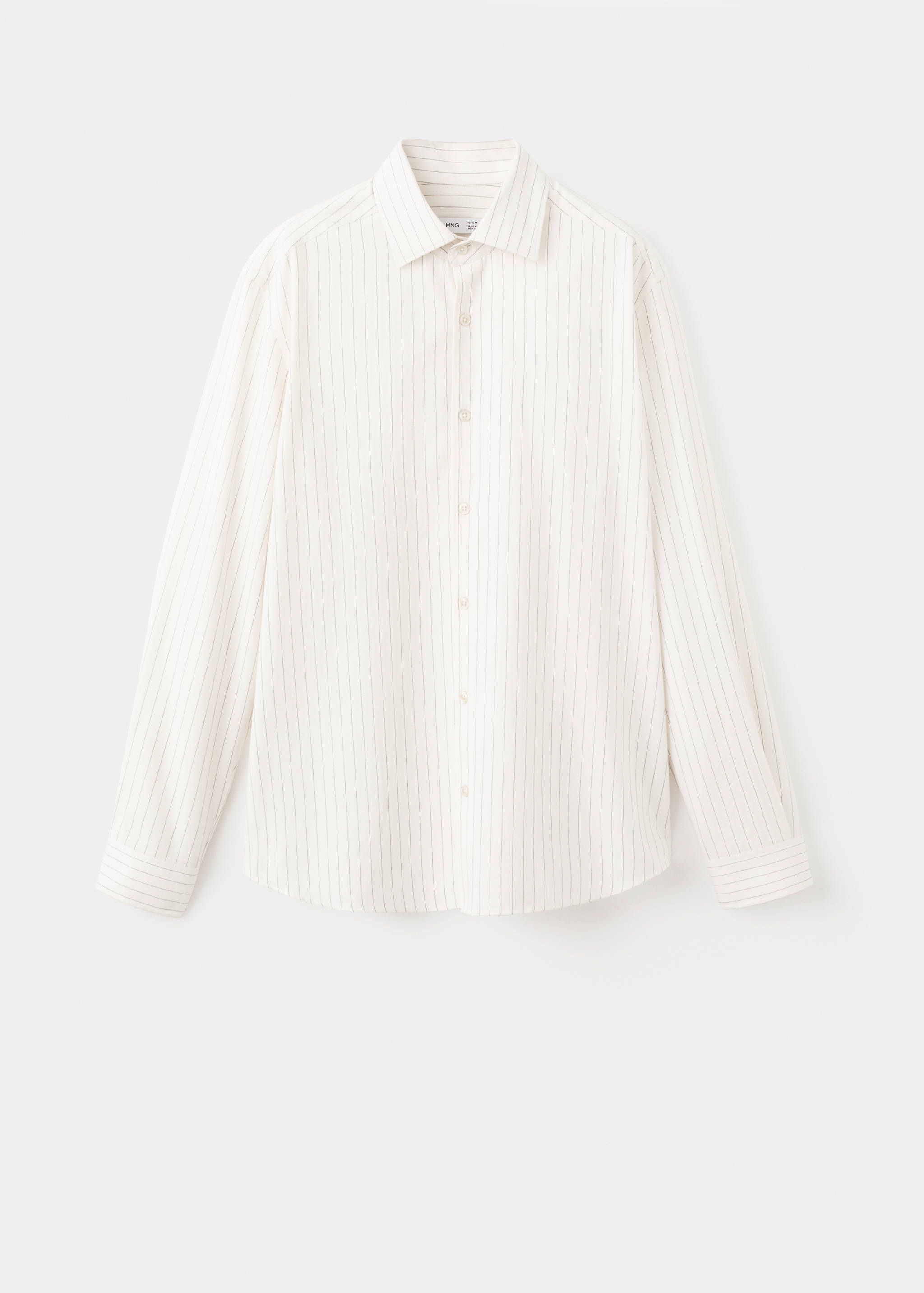 100% cotton regular-fit striped shirt - Article without model