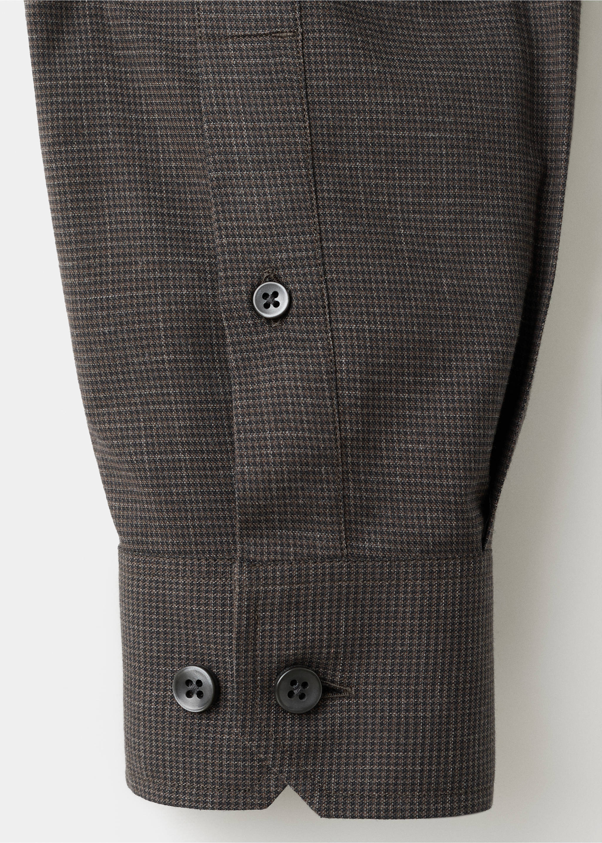 Gestreiftes Hemd 100% Baumwolle Regular Fit - Detail des Artikels 0, Braun. Ref: 27091314-00.