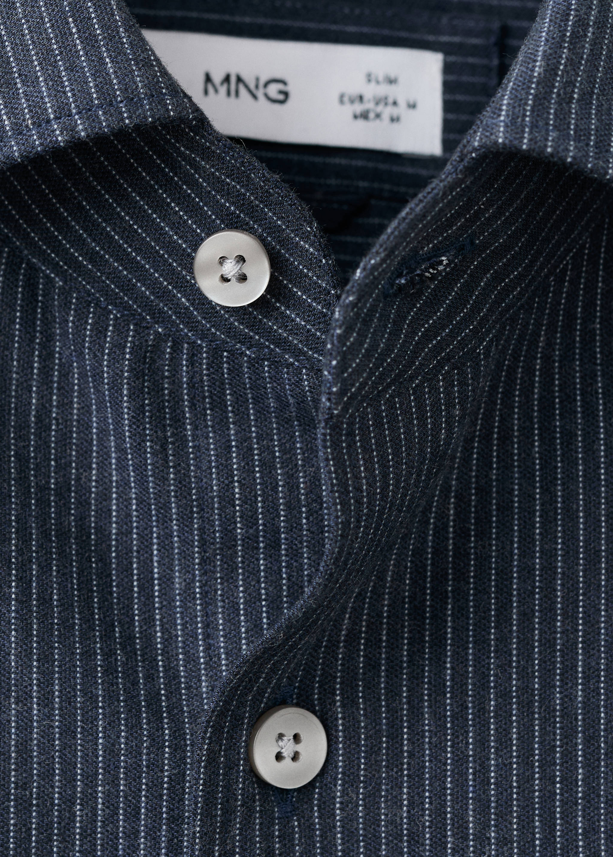 100% cotton regular-fit striped shirt - Details of the article 8