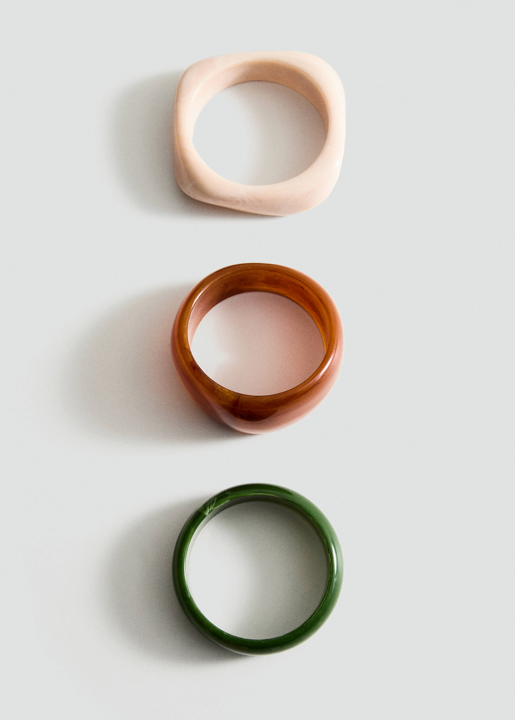 Set of 3 combined volume maxi bracelets - Article without model