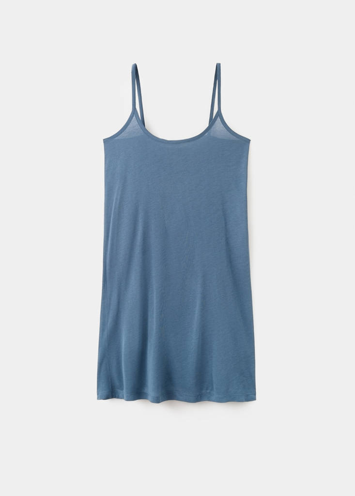 Micro-modal nightgown with straps — Blue