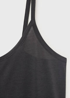 Micro-modal nightgown with straps — Charcoal 8