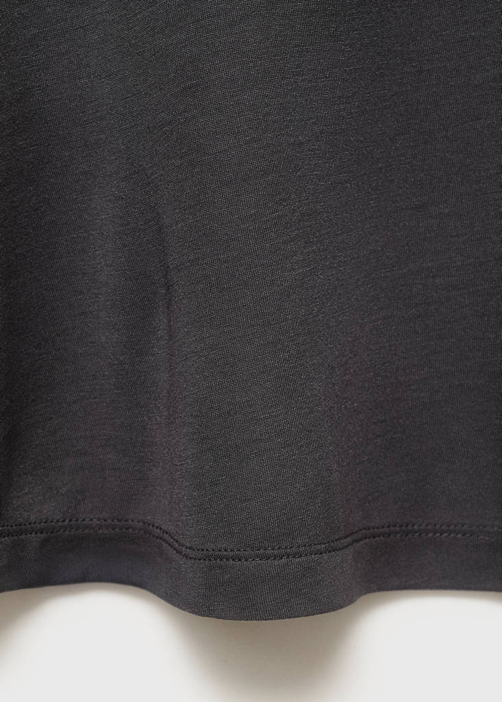 Micro-modal nightgown with straps — Charcoal