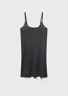 Micro-modal nightgown with straps — Charcoal 7