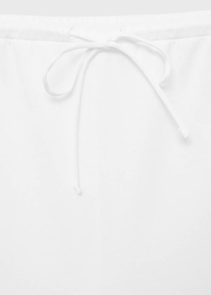 Long cotton pyjama trousers — White