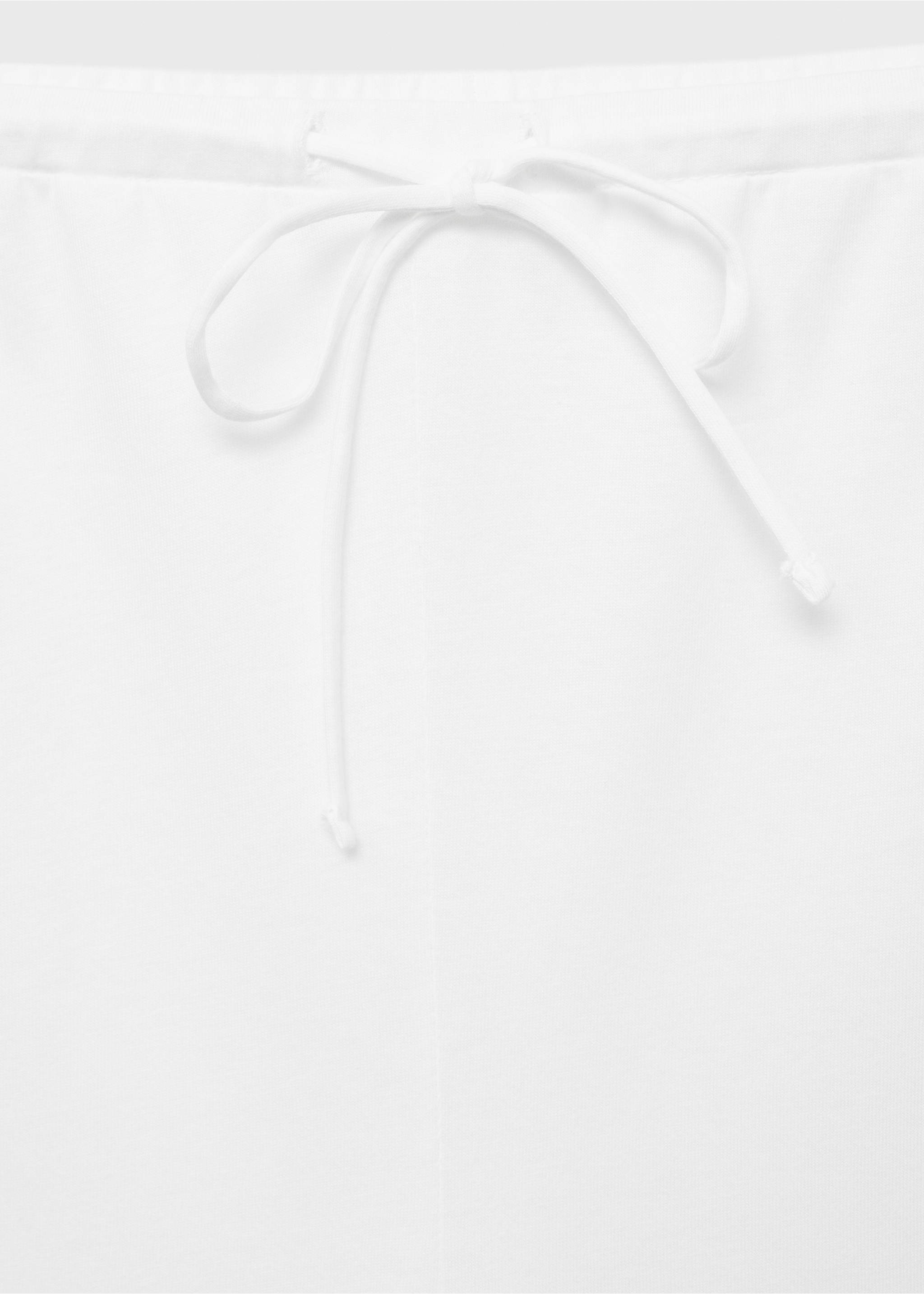 Pantaloni pijama lungi din bumbac - Detaliu al articolului 8, Alb. Ref: 27091321-00.