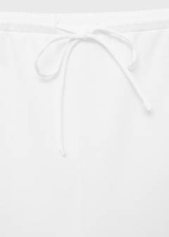 Long cotton pyjama trousers — White 8