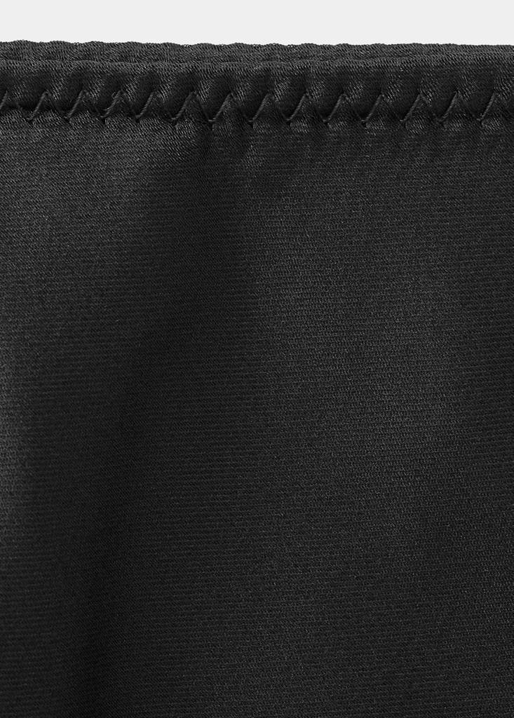 Satin long skirt — Black