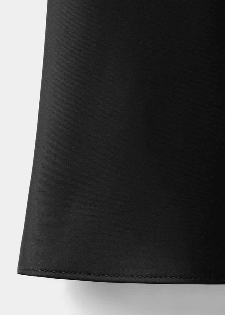 Satin long skirt — Black