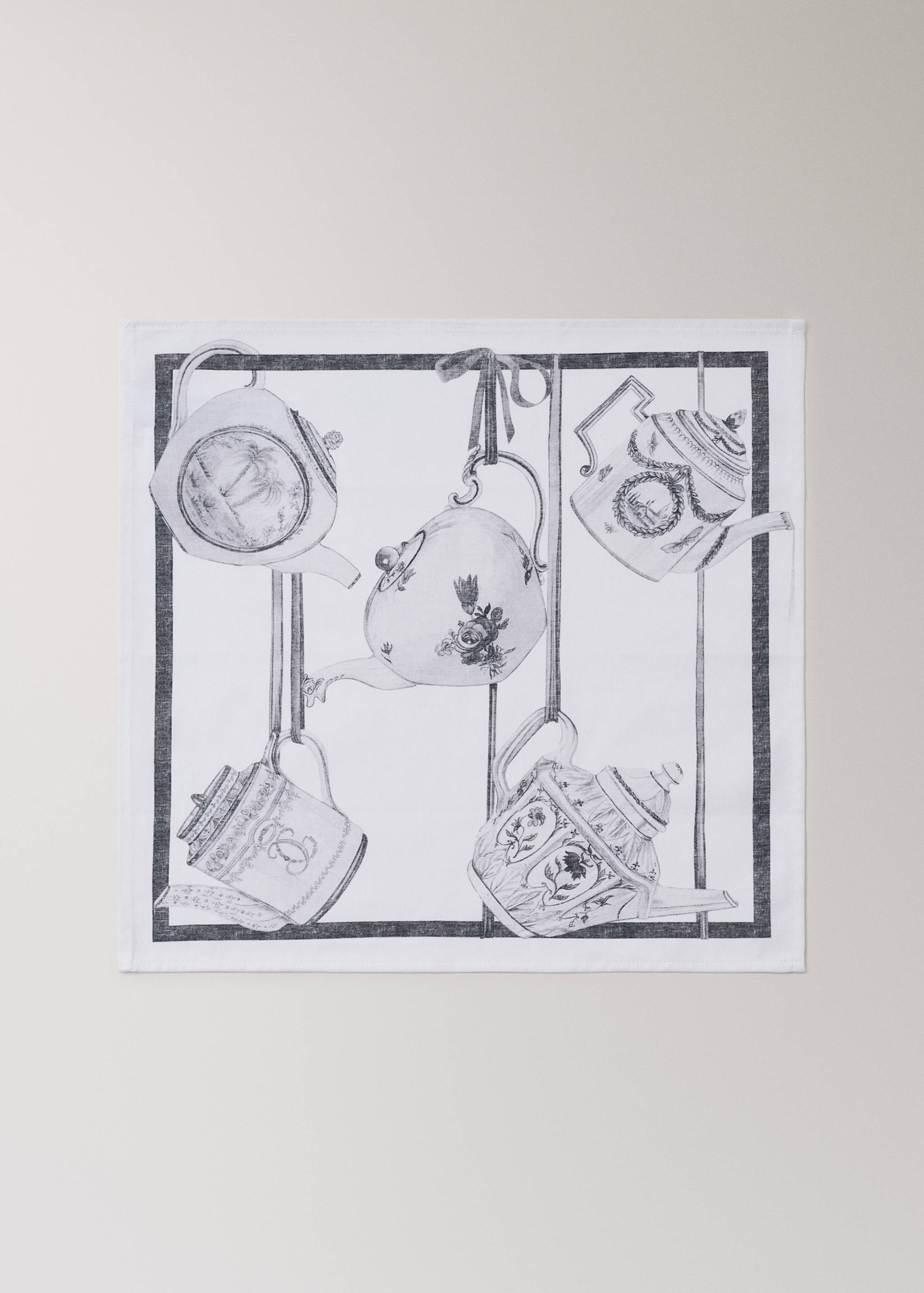 Cotton napkins with mug print - Article without model