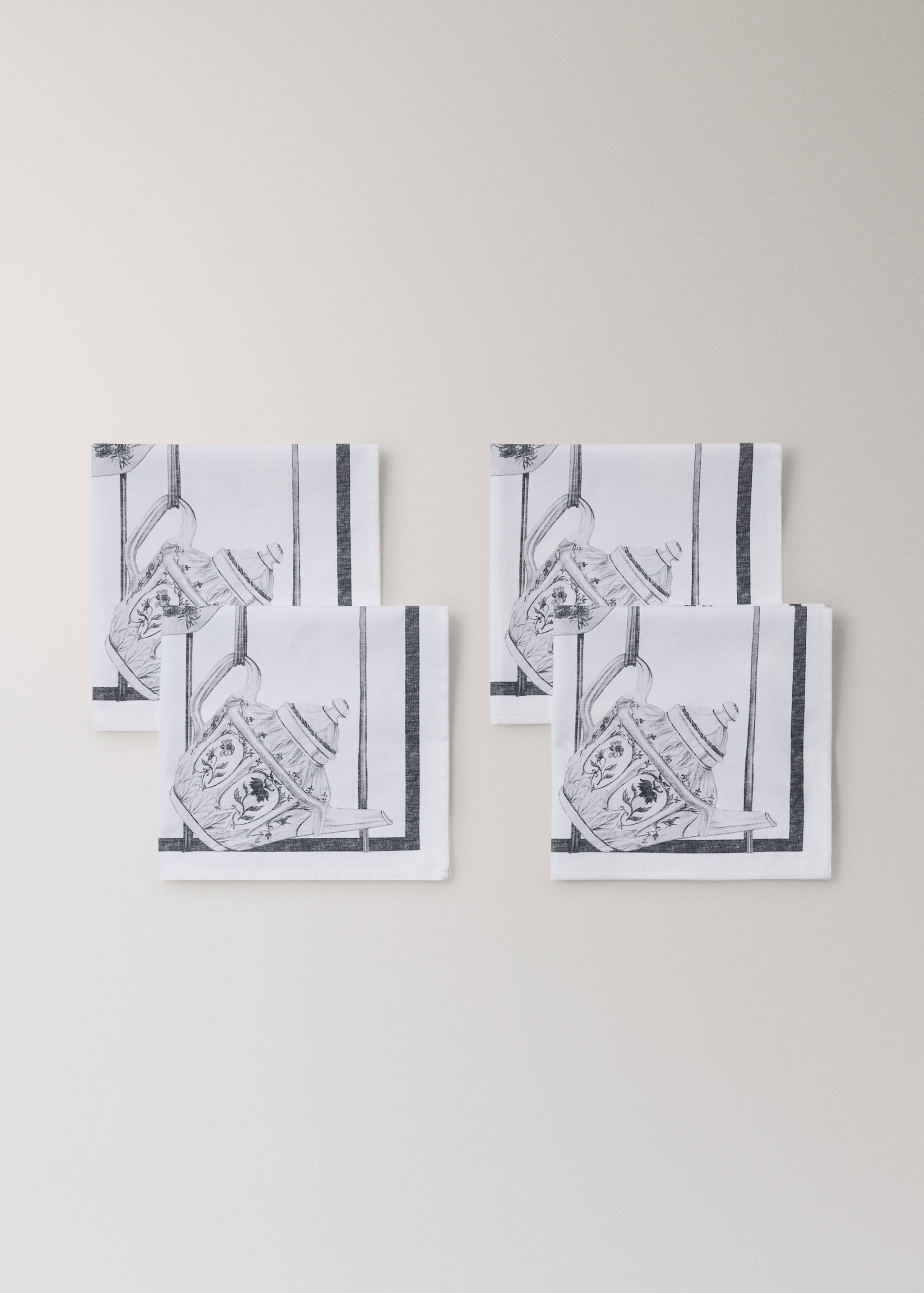 Cotton napkins with mug print - Details of the article 1