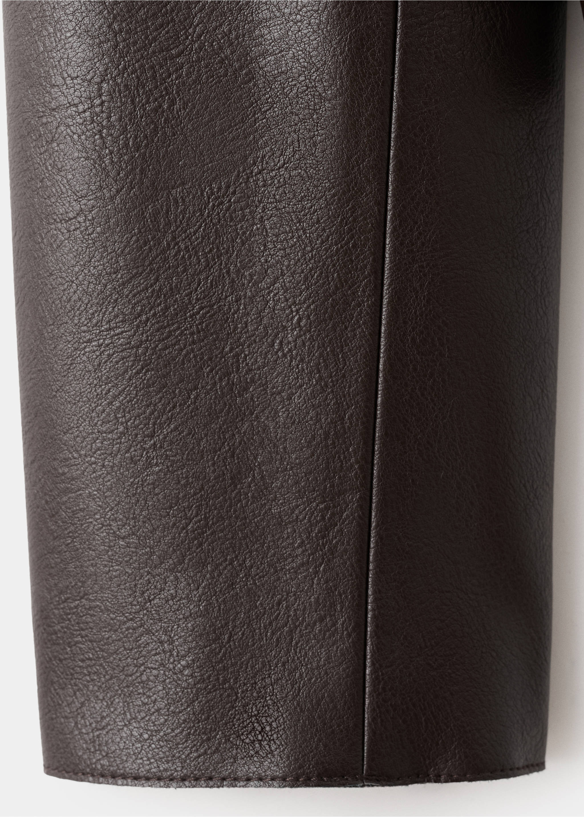 Veste cuir synthétique poches - Détail de l'article 0, Chocolat. Ref: 27091329-00.