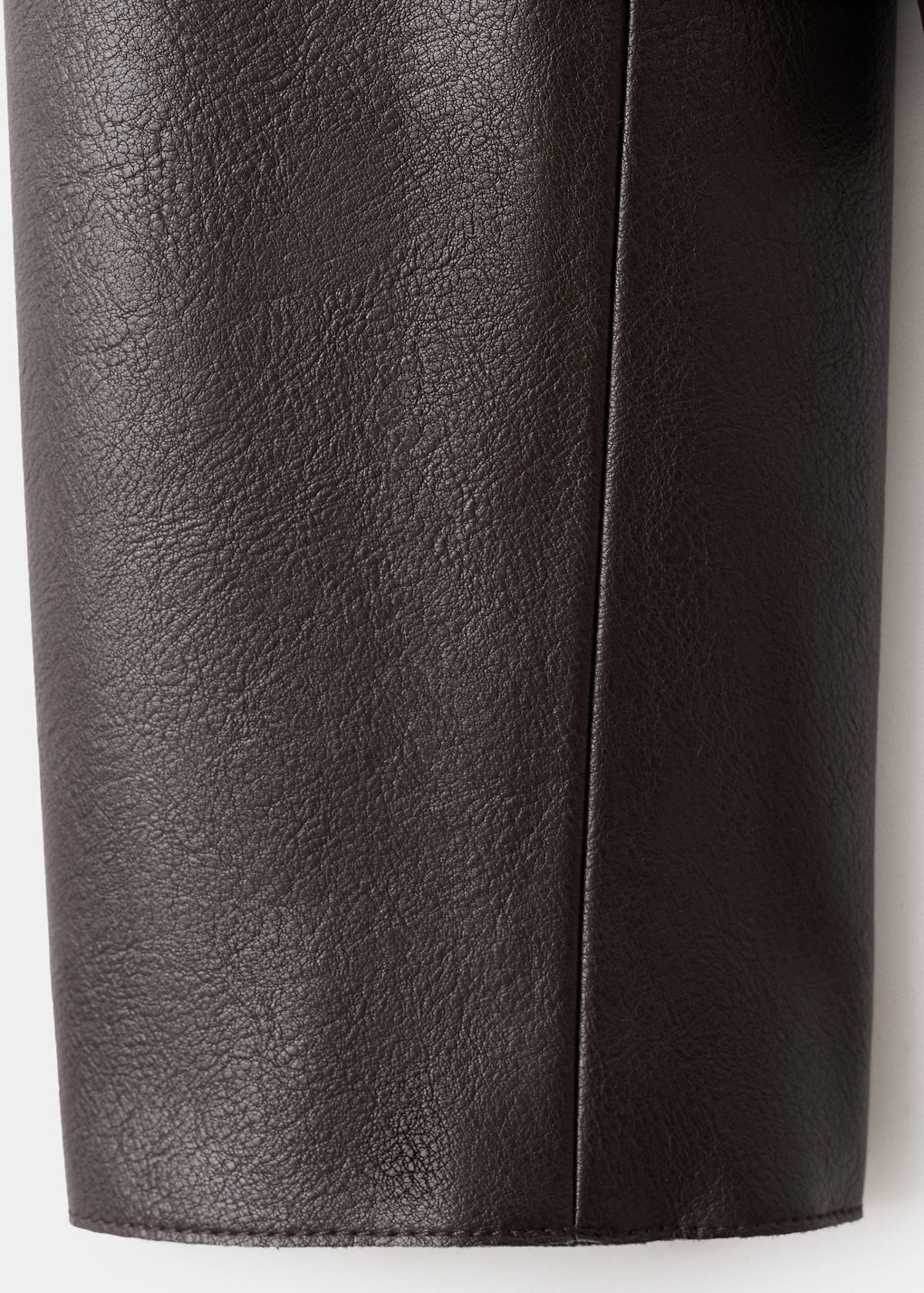 Faux-leather jacket with pockets — Chocolate